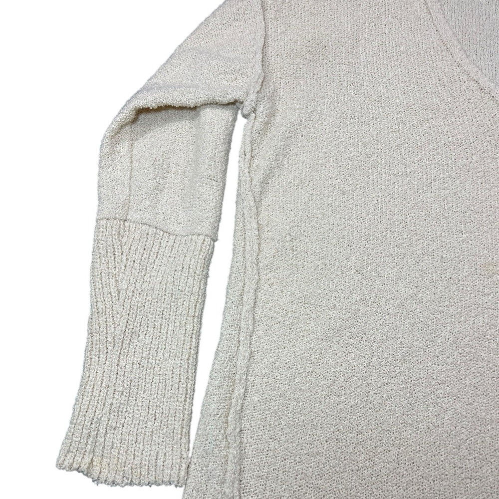 Caslon Boucle Knit Tunic Sweater Long Sleeves V-Neck Ivory Knit Pullover - Picture 13 of 16